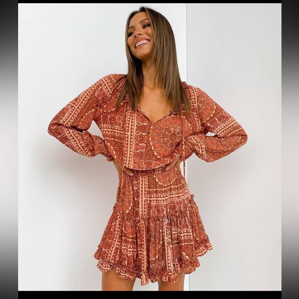 Petal and Pup Ronella Dress- Rust (size 4)